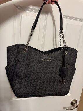 Michael Kors Jet Set Travel Black Shoulder Bag Large Shoulder Tote